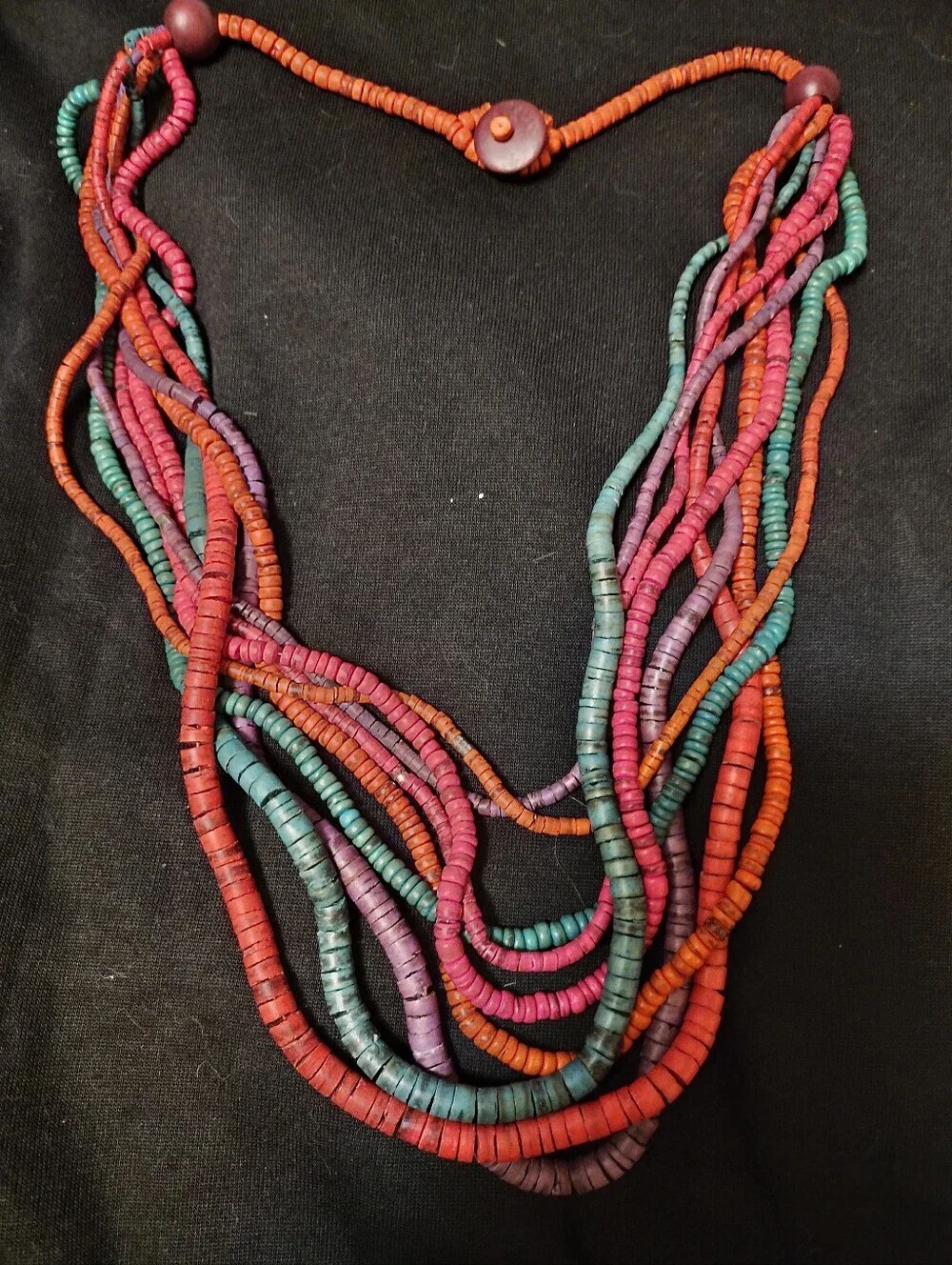 Set Of Four- Vintage Beaded Purple Necklace Lot